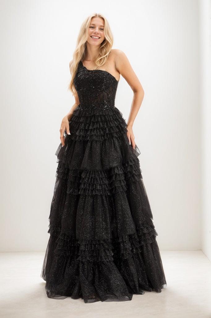 A Line Floor Length Tulle Prom Dresses CS0936 - COCOMELODY