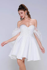 Princess Mini Satin Homecoming Dress CS0945 - COCOMELODY