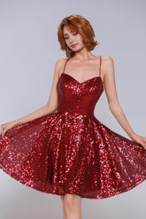 A-Line Mini Sequined Homecoming Dress CS0983 - COCOMELODY