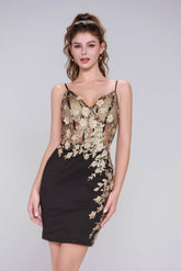 Sheath-Column Mini Stretch Crepe Homecoming Dress CS0993 - COCOMELODY