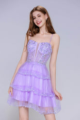 Ball Gown Mini Tulle Homecoming Dress CS0999 - COCOMELODY