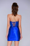 Sheath-Column Mini Stretch Satin Homecoming Dress CS1005 - COCOMELODY
