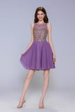 A-Line Mini Chiffon Homecoming Dress CS1021 - COCOMELODY