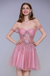 A-Line Mini Tulle Homecoming Dress CS1030 - COCOMELODY