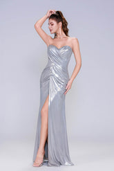 Sheath-Column Maxi Hot Stamping Cloth Prom Dress CS1041 - COCOMELODY