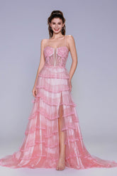 Ball Gown Sweep-Brush Train Tulle Prom Dress CS1048 - COCOMELODY