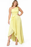 Asymmetrical Maxi Satin Dresses CS1076
