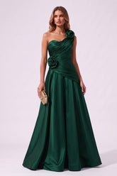 A-Line Floor Length Satin Special Occasion Dress CS1100