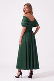 A-Line Ankle Length Satin Special Occasion Dress CS1104