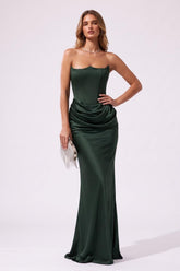 Trumpet-Mermaid Floor Length Acetate Satin Special Occasion Dress CS1105