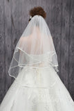 Classic Two-tier Ribbon Edge Tulle Hip Veils CV0015004 - COCOMELODY