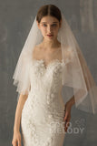 Two-tier Cut Edge Voile Waist Veils CV0221 - COCOMELODY