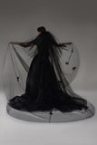 Three-tier Cut Edge Tulle Chapel Veils with Appliques Beading CV0271 - COCOMELODY