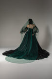 One-tier Cut Edge Tulle Cathedral Veils CV0273 - COCOMELODY
