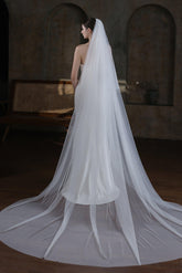Two-tier Cut Edge Tulle Cathedral Veils with CV0322 - COCOMELODY