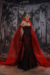 One-tier Lace Edge Tulle Cathedral Veils with Appliques CV0399 - COCOMELODY