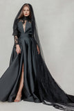 One-tier Lace Edge Tulle Chapel Veils with Appliques CV0405
