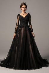 A-Line Court Train Tulle Wedding Dress CW2336 - COCOMELODY