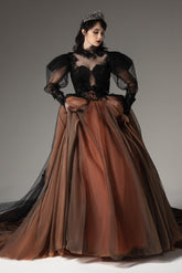 Ball Gown Chapel Train Tulle Wedding Dress CW2510 - COCOMELODY