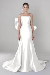 Trumpet-Mermaid Court Train Mikado Wedding Dress CW2521