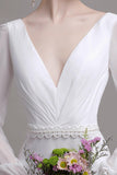 Trumpet Sweep-Brush Train Elastic Cloth Wedding Dress CW2764 - COCOMELODY