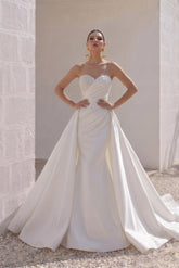 A-Line Court Train Mikado Wedding Dress CW3164