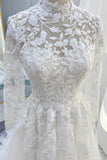 A-Line Court Train Lace Tulle Wedding Dress CW3234 - COCOMELODY