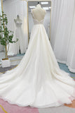 A-Line Court Train Lace Tulle Wedding Dress CW3242 - COCOMELODY