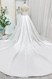 Ball Gown Chapel Train Satin Wedding Dress CW3272CR - COCOMELODY