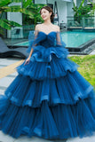 Ball Gown Court Train Tulle Wedding Dress CW3298