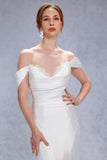 Trumpet-Mermaid Court Train Glitter Wedding Dress CW3334 - COCOMELODY