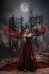 Trumpet-Mermaid Chapel Train Sequined Lace Tulle Wedding Dress CW3346 - COCOMELODY