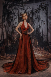 A-Line Chapel Train Sequined Lace Tulle Wedding Dress CW3348 - COCOMELODY