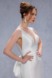 Trumpet-Mermaid Court Train Mikado Wedding Dress CW3356 - COCOMELODY
