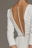 A-Line V-Neck Beaded Satin Tulle Ankle-Length Dress CW3391 - COCOMELODY