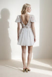 A-Line Short-Mini Lace Tulle Wedding Dress CW3414 - COCOMELODY