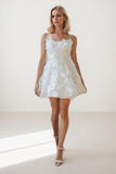 A-Line Short-Mini Lace Tulle Wedding Dress CW3416 - COCOMELODY