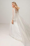A-Line Court Train Elastic Satin Wedding Dress CW3439 - COCOMELODY