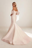 Mermaid Sweep-Brush Train Mikado Wedding Dress CW3442 - COCOMELODY