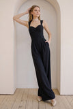 Sweetheart Floor Length Elastic Cloth Wedding Jumpsuit CW3560