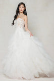 A-Line Court Train Tulle Wedding Dress CW3620 - COCOMELODY