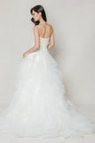 A-Line Court Train Tulle Wedding Dress CW3620 - COCOMELODY