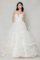 Ball Gown Sweep-Brush Train Tulle Wedding Dress CW3632 - COCOMELODY