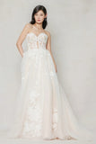 A-Line Court Train Tulle Wedding Dress CW3634 - COCOMELODY