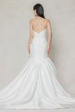 Trumpet-Mermaid Court Train Mikado Wedding Dress CW3650 - COCOMELODY