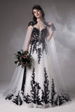A-Line Court Train Tulle Wedding Dress CW3652