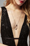 Rhodium plated Necklaces CX0011 - COCOMELODY