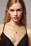 Plating Necklaces with Crystals CX0017 - COCOMELODY