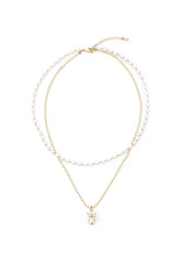 Alloy Necklaces with Imitation Pearl CX0026 - COCOMELODY