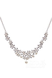 Rhinestone Pearl Wedding Necklace Earrings Jewelry CY0047 - COCOMELODY